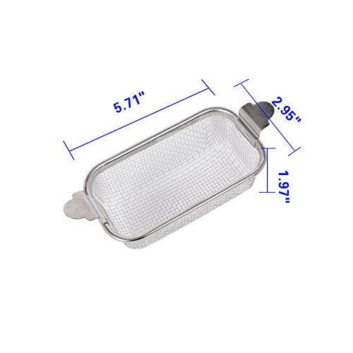 Digital Ultrasonic Jewelry Cleaner - DKSONIC 800mL 42KHz Sonic Eyeglass Cleaner with Digital Timer Basket for Parts Denture Gun Blades Ring Injector Glasses Circuit Board Retainer - Thumbnail 6