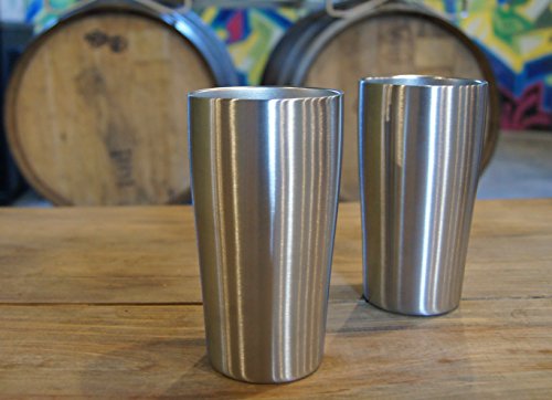 Stainless Vacuum Insulated Beer Tumbler - 16oz Pub Pint Glass by Lancaster Steel - Thumbnail 5