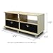 Furinno Entertainment Center w/2 Bin Drawers, Steam Beech/Black