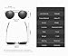 Joopin Double Bridge Black Sunglasses Polarized UV Protection, Thin Metal Rim Dark Sun Glasses, Cool Twin Beams Shades Sensitive Eyes