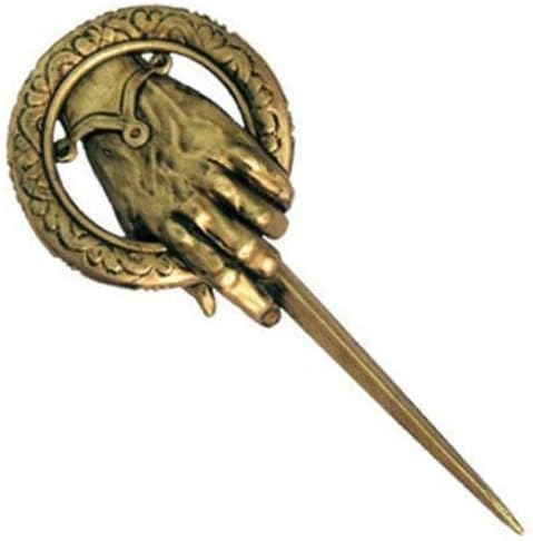 Hengbaixin 1pcs Fashion Games Thrones Hand of The King Brooch Antique Lapel Inspired Badge Metal Brooch Pin for Men and Women Gift