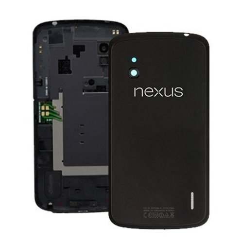 Battery Door Cover Back Housing with NFC Chip For LG Google Nexus 4 E960 OEM NEW (Black)