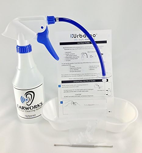Ear Washer Bottle System BEST VALUE KIT Ear Cleaner WITH EMESIS &amp; EAR CURETTE Ear Wax Removal Tool Ear Cleaning EARWORKS Ear Wash Wax Remover Irrigation Reduce Risk of Infection &amp; Hearing Loss 5 TIPS