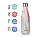 MIRA Vacuum Insulated Travel Water Bottle | Leak-proof Double Walled Stainless Steel Cola Shape Portable Water Bottle | No Sweating, Keeps Your Drink Hot & Cold | 17 Oz (500 ml) | Sunset
