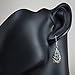 925 Sterling Silver Bali Inspired Open Filigree Puffed Teardrop 1 inch Dangle Hook Earrings