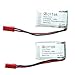 KCRTEK Lipo Battery, 2pcs 3.7V 400mah Battery with JST Plug for RC Quadcopter Holy Stone MJX X400 X 400W X800 X 300C Sky Viper S670 V950hd V950str HS200W and other Quadcopter Drone