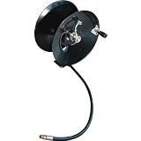 General Pump DHR50100D 3/8" x 100' Steel Hose Reel with Swivel Arm, Mounting Bracket and 3' Pigtail, 5000 PSI