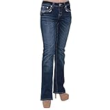 Sexy Couture S200-PB Women's Stitched Embroidery Flap Pocket Bootcut Jeans