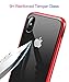 FiveADD Magnetic Adsorption Case for iPhone Xs Max/Xr/XS/X Built-in Tempered Glass Screen Protector Basic Cover Case Metal Frame Clear Back and Front