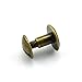 100 Pack Chicago Screws Solid Brass Accessories Nail Rivet Chicago Button for DIY Leather Decoration Round Head Stud Screw BRONZY