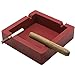 OILP Large Ashtray for Cigarettes Cigars Big Outdoor Ashtrays Built-in 4 Dual-use Cigarette Cigar Holder Unbreakable Silicone Ashtray for Patio Outdoor Indoor Ashtrays Home Decor (Red)
