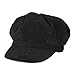 Belsen Unisex Cotton Corduroy Newsboy Cap Gatsby Ivy Hat (Black)