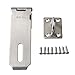 Alise Door Lock Hasp Latch, 5 inch SUS 304 Stainless Steel Safety Packlock Clasp Hasp Lock Latch with Fixing Screw for External Doors Window Cabinet Pet Cage, Brushed Nickel MS9-5B