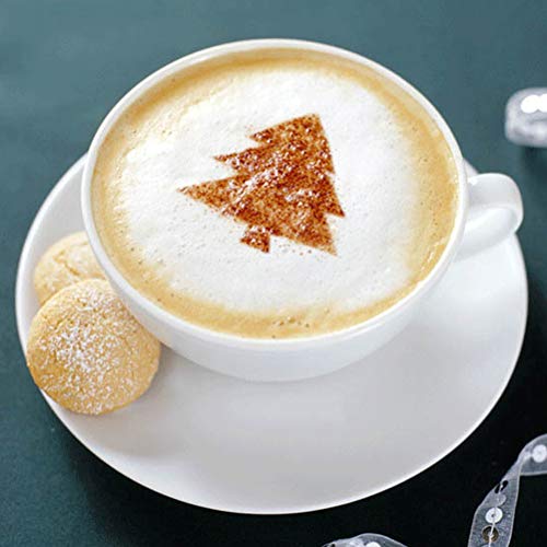 FILWO Kunststoff Kaffee Vorlage Set Kaffee Dekoration Schablonen Barista Vorlagen Latte Art Kaffee Girlande Schablone… – Bild 8