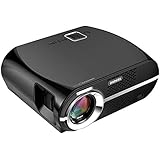 Ohderii Projector, Christmas Projector 3300ANSI Luminous Efficiency Multimedia Home Theater Projectors 1280 800 Native Resolution Support 1080P HD-ideal for Outdoor Indoor Movie or Video Games (Black)