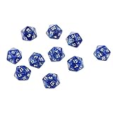 Pack of Blue Twenty Sided D20 Dice Playing D&D Warhammer RPG Board Game Favours
