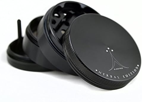 ‼️BLACK FRIDAY‼️Premium Quality Black 2.5" 4 Piece Aluminium Herb Grinder with Pollen Catcher in Velvet Bag