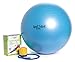 Pro Fitness 65cm Exercise Ball By KindTribal Elements: Anti-Burst/Slip Balance Gym Body Ball-For Yoga, Pilates, With Foot Pump-Flexible Therapeutic, Birthing-Use At Home-As Office Chair (Blue)