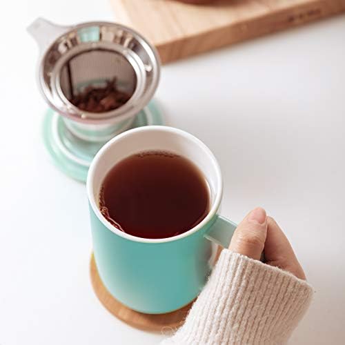 Tea infuser set with cup, mug, coaster, heat lid, priced $14.99 - $10.99.