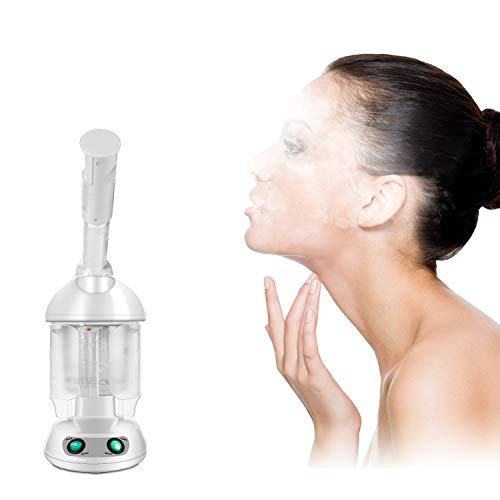 KINGDOMCARES Large 2-in-1 Hair and Facial Steamer Face Steamer Humidifier Hot Mist Moisturizing Clear Blackheads Acne Facial Hydration Sauna SPA Skin Care Facial Atomizer - Thumbnail 4