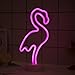 Neon Indoor Night Light, LoveNite Battery Operated Glowing Neon Decorative Sign LED Light for Room Party Festival Decorations (Flamingo)
