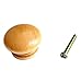 Abgream 50pcs Round Mushroom Wood Coated with Varnish Unfinished Furniture Hardware Cabinet Closet Drawer Knobs Pulls Handles with Steel Screws