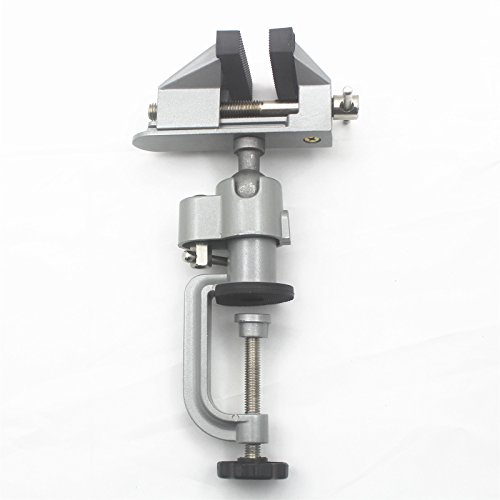 PANGOLIN Universal Bench Vise 360° Swivel with Desk Clamp, Aluminum Table Vise Rubber Covered Ideal for Woodworking, Mental,Hobby,Craftsmanship Multi-role Tools - Thumbnail 5
