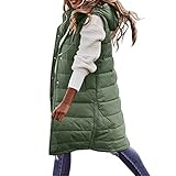 Long Puffer Vest for Women Lightweight Sleeveless