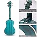 SanDona Acoustic Electric Concert Ukulele EQ 24 Inch Kit eUKC-131 | Spruce Top Flamed Okoume Back and Side | Under-Saddle Pickup, Strap, Aquila Strings, Digital Tuner and Gig bag | Midnight Sapphire
