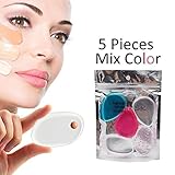 Mesaki Silicone Makeup Sponge 5 Pack Mix Color [Washable] Premium Quality
