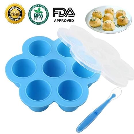 ABREOME Eggies Eierkocher Silikon Molds, Egg Bites Instant Pot Eierform für sofortige Topf Zubehör, Baby Essen Gefrierfach sc