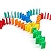 Bulk Dominoes Kinetic Domino Kit | Dominoes Set, STEM STEAM Small Toys, Family Games for Kids, Kids Toys and Games, Building, Toppling, Chain Reaction Sets (68pc)