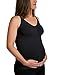 Kindred Bravely Simply Sublime Maternity & Nursing Tank with Built-in Bra (Black, X-Large)