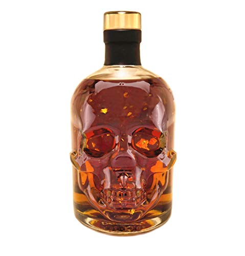 Rum 15 Jahre 0,5 L 24 Karat Gold Skull Totenkopf Flasche Caribbean Ron Solera Reserva 40% Vol Geschenkflasche