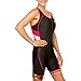 SLS3 Triathlon Suits Women - One Piece Tri Suit Women - Pro Womens Triathlon Suit - Premium Trisuit, No Shelf Bra (Black/Bright Rose, Medium)