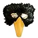 Partygaga Black Feather Bird Mask with Yellow Beak Men Women Adult for Halloween