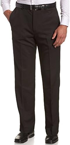Signature Men's Dress Flat Front Pants With Hidden Expendable Waist