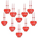 Valentine's Day Wooden Letter Heart Ornaments with