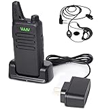 Mini Walkie-Talkies WLN KD-C1 UHF400-470MHz Long Range 2 Way Portable Ham Radios with Eearpiece