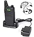 Mini Walkie-Talkies WLN KD-C1 UHF400-470MHz Long Range 2 Way Portable Ham Radios with Eearpiece