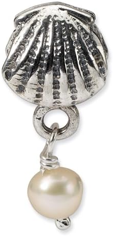Sterling Silver Shell Cultured Pearl Dangle Bead