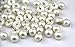 Pack of 50pcs 10mm White Pearl Bead Cap Half Ball Dome Metal Circle Hook Buttons for Crafting Sewing Scarpbooking Scarf and Clothes