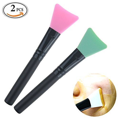 OR Pure Mask Beauty Tool Soft Silicone Facial Mud Mask Applicator Facial Mud Mask Brush Silicone Brush 2 Pack Random Color