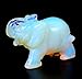 OCN-HEALING 4cm Natural Crystal Crafts Collection Gemstone Elephant Figurines Holiday Home Office Statue Décoration Christmas Birthday Business Gifts (Opal)