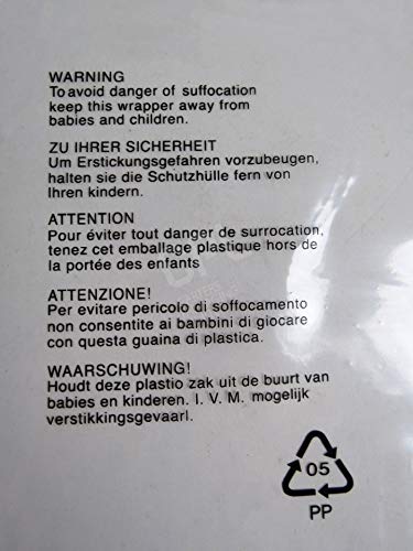 100 Pack - 10" x 12" Clear Polythene Plastic Clothing Garment Bags for T-Shi.