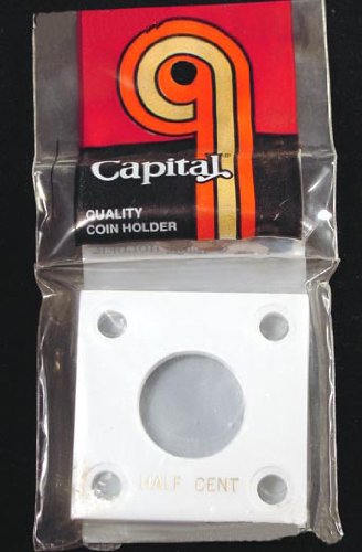 Capital Plastics 2x2 Holder - HALF CENT in White