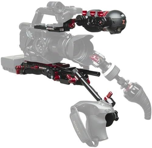 Zacuto Gratical Eye Bundle for Sony FS5 Camera, Includes Gratical Eye Viewfinder, VCT Pro Baseplate, Axis Mini Mount for Sony FS5, FS5 Grip Relocator, FS5 Top Plate