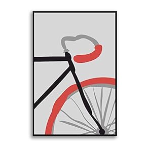 Framed Canvas Home Artwork Decoration Simple Stick Figure Canvas Wall Art for Living Room, Bedroom - 16x24 inches
