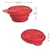 Wakeman 75-CMP1047 Outdoors Collapsible Lids BPA Free Silicone, Reusable Hot or Cold Food Bowl for Camping, Travel, Hiking, More (2 Pack), Redthumb 1