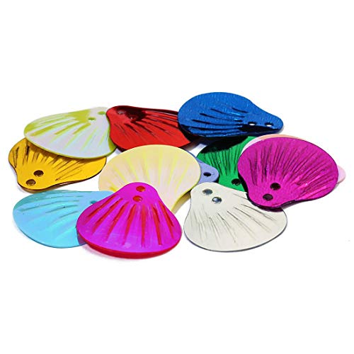 840 Pieces Seashell Sequins and Spangles for Children's Handmade DIY, for Craft Wedding Decoration, Creative Color Beads Sequins Greeting Card Decoration Gold Foil Iron Slices